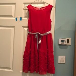 Blush By US Angels Girls Red Chiffon Dress